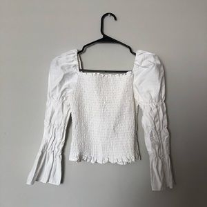 MOON RIVER puffed long sleeve top